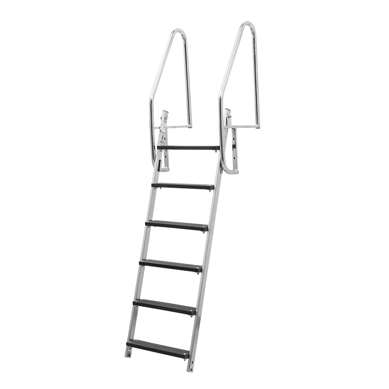 Stainless Steel Removable Angled Swim Dock Ladder with Widden Steps
