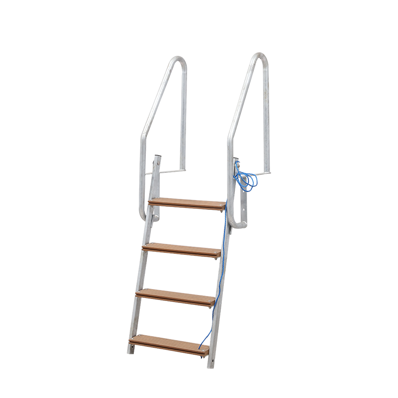 DX-B3014 Iron Angled Dock Boat Ladder with Anti-rust Anti-slip Steps