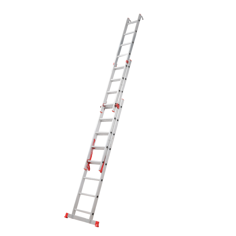 DX-E308 3 Parts Economic Lightweight Aluminum Extension Ladder