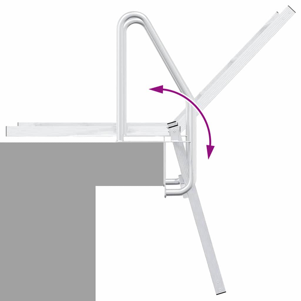 All Aluminum Dock Ladder with Anti-slip Steps